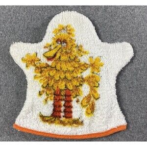 Vintage Muppets Sesame Street Bath Mitt Puppets Monster Big Bird